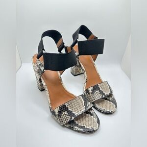 Franco Sarto Women’s Snakeskin Print Olivia Heels Sandal Size 7M